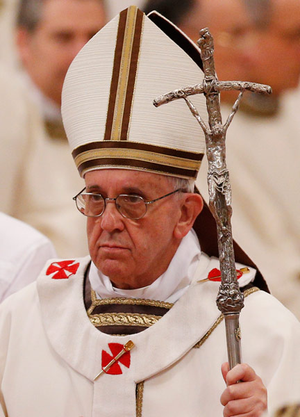 pope francis: twisted cross