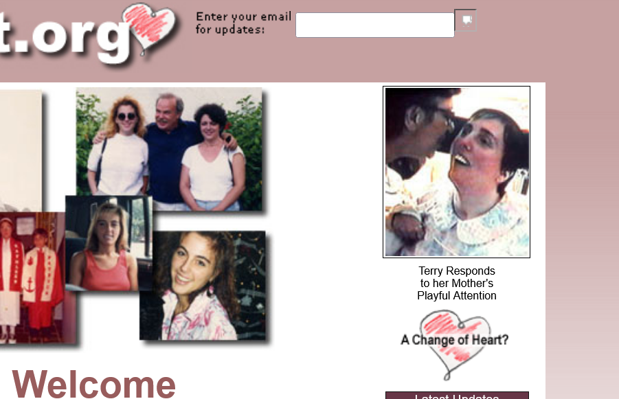 Terri Schiavo's name spelled with Y on terrisfight.org