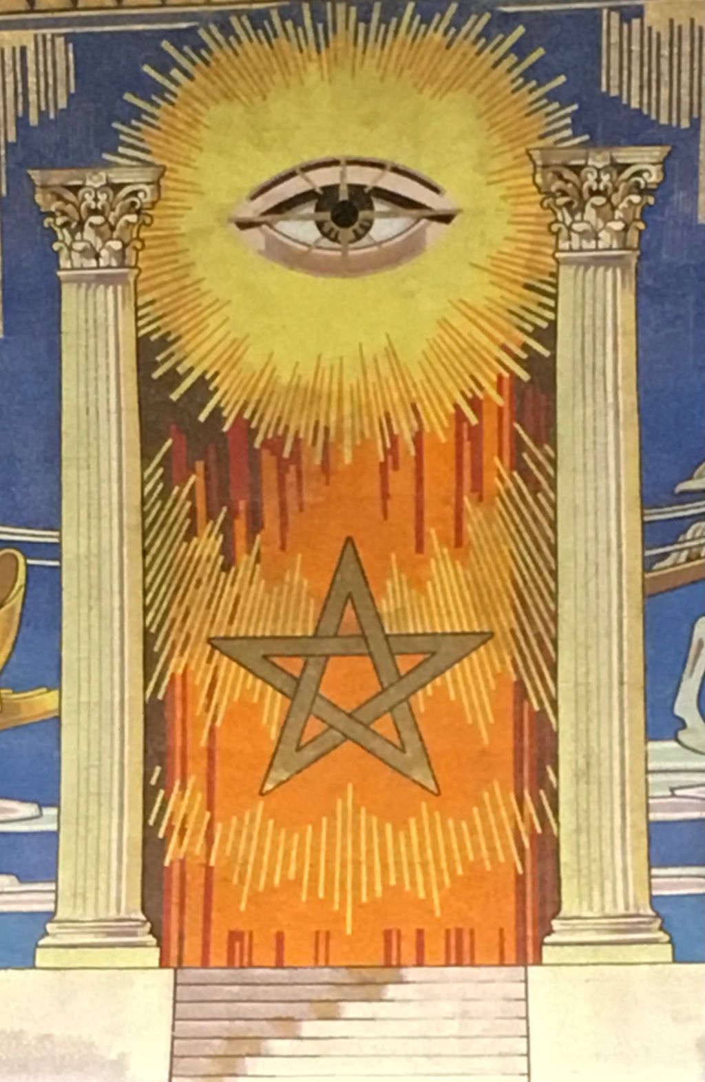 Masonic twin pillars